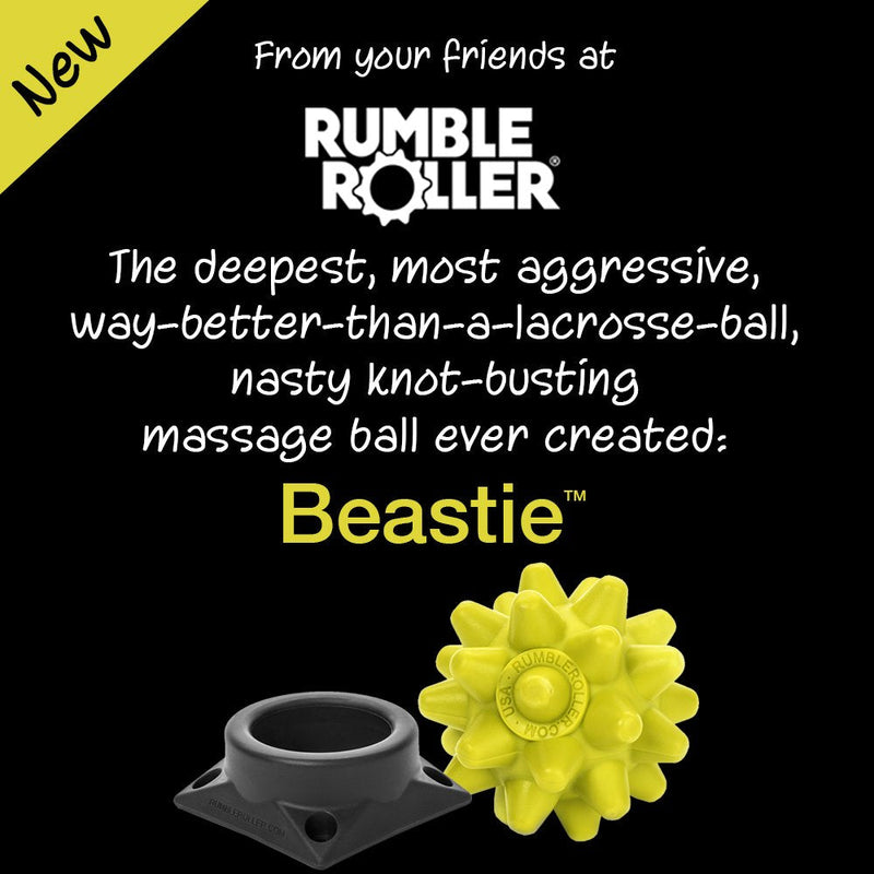 RUMBLE ROLLER RumbleRoller BXA Xtra Firm Beastie Massage Ball + Base Green/Bright Green