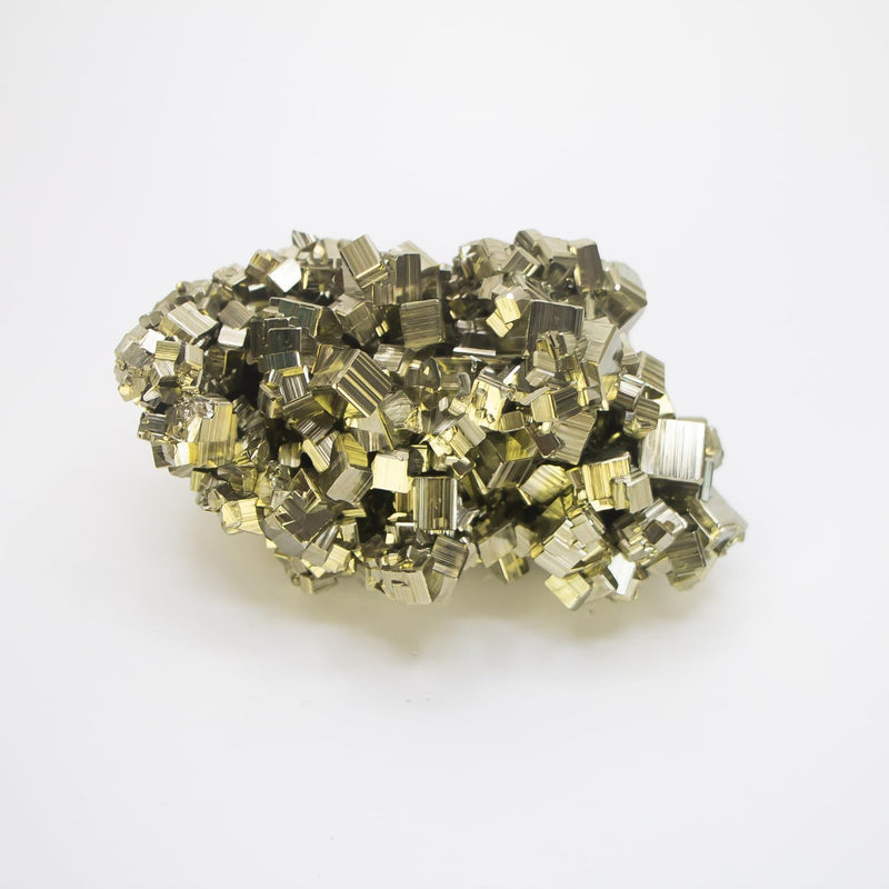 Natural Pyrite Crystal from Peru, Brilliant Cubic Spiritual Crystal Stone | Authentic octahedral or pyritohedral formations. Iron Pyrite Stone for collections, decor, and jewelry making. 13 to 14 oz