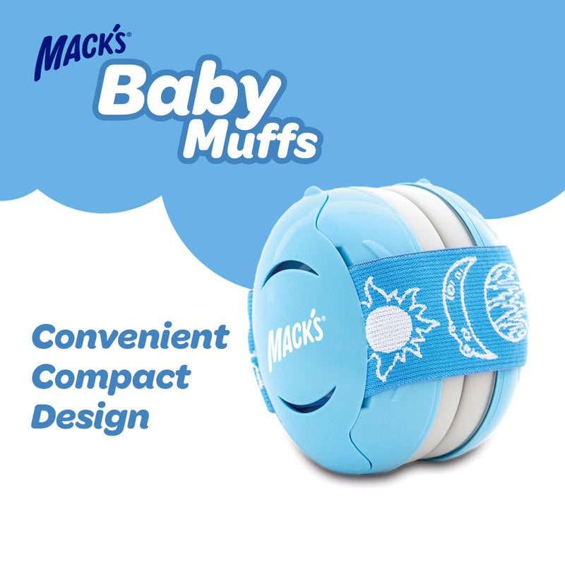 [Australia] - Mack's® Baby Muffs | Baby Ear Muffs Noise Protection | High NRR - 17 Decibels | Noise Cancelling Headphones for Babies & Toddlers | Ages 3-36 Months 