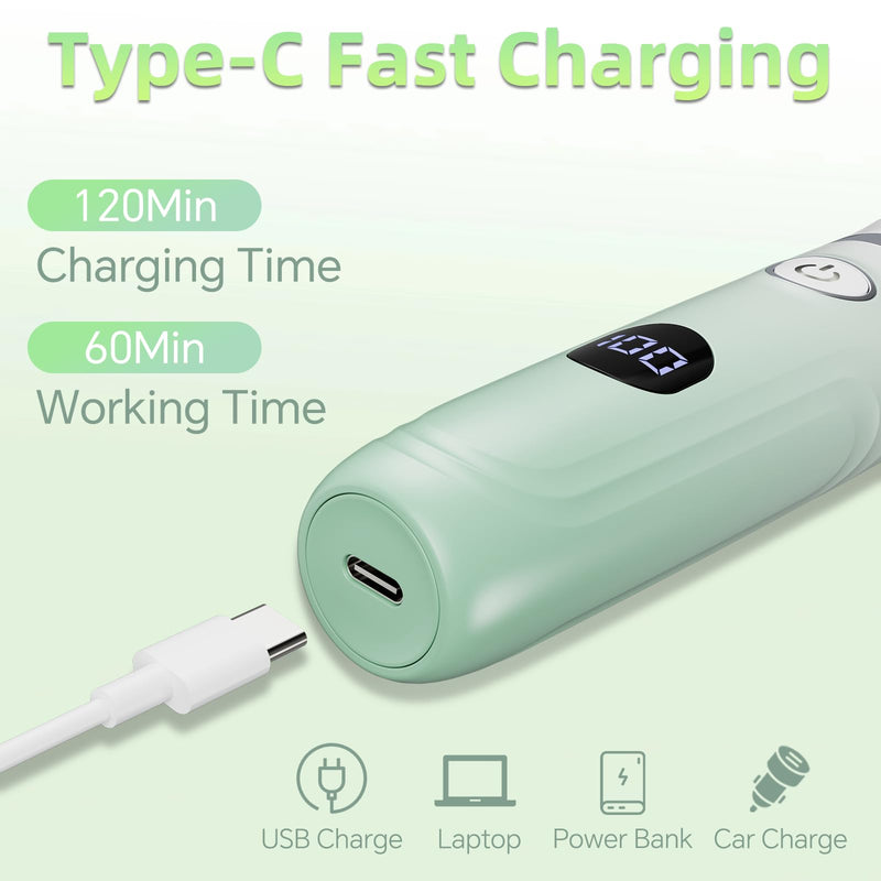 Bikini Trimmer for Women, 3-in-1 Painless Electric Razors for Silk Skin, Wet/Dry Body Hair Shaver for Face Nose Eyebrow Arms Armpit Legs Pubic Area, IPX7 Waterproof, Ceramic Blade