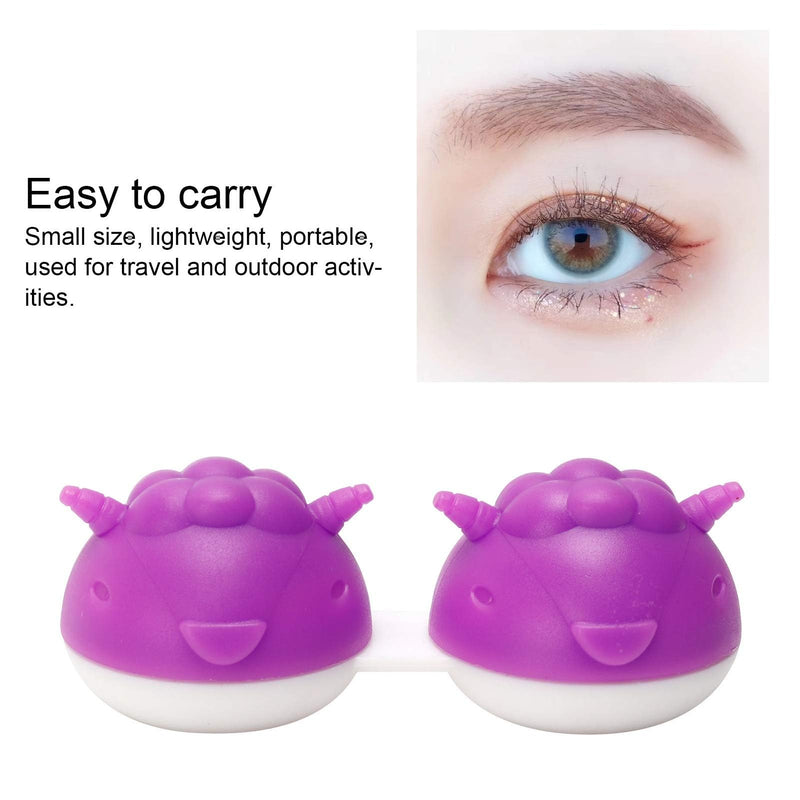 [Australia] - 12 Pack Colored Contact Lens Case, Cute Animal Contact Lens Case Large Box Holder No Leak Dustproof Contact Lens Case Organizer with Carry Box 