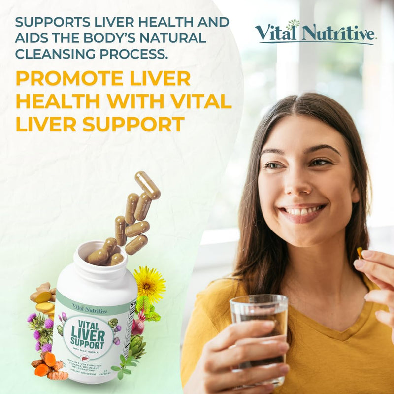 [Australia] - Vital Liver Support New Formula Liver Supplement and Liver Vitamin ‚Äì 9-in-1 Liver Health Formula,Cleanse & Repair Formula with Organic Milk Thistle Supports Liver Health Cleanse 60 Count (Pack of 1) 