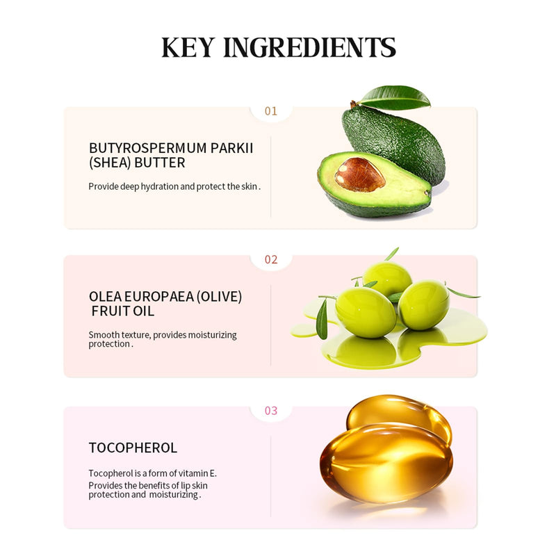 Summer Special Lip Butter Nourishing Hydration Lip Gloss with Shea Butter & Olive Oil Soothes Dry Lips and Lip Care Lip Balm with Natural Tint & Gloss Effect Lip Stain Guava 5# pink guava