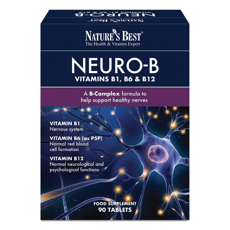 Nature's Best Neuro-B, Vitamin B Complex 1-a-Day - UK Made - 90 Tablets (3 Months' Supply)