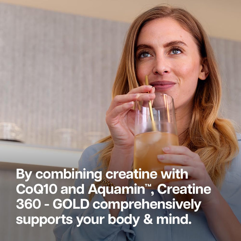 Protein Works | Creatine 360 - Gold Innovation, Creatine Monohydrate, CoQ10, Aquamin, Vitamin D3 & B6, Magnesium, Improves Focus, Mental Clarity, Cellular Support, Berry Burst, 60 Servings, 300g 60 Shakes (300g)