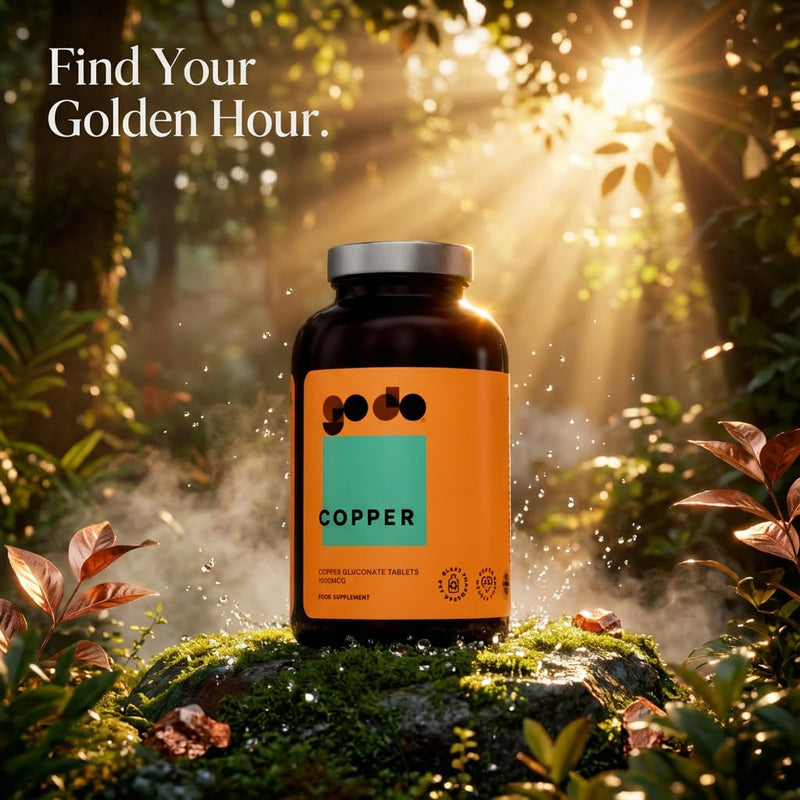 Copper 1000mcg - 360 Tablets - Nutritional Supplement - Vegans & Vegetarians - Healthy Lifestyle - Copper Supplement - Bioavailable - Essential Mineral Formula - Refillable Eco Jar - Godo 360 count (Pack of 1)