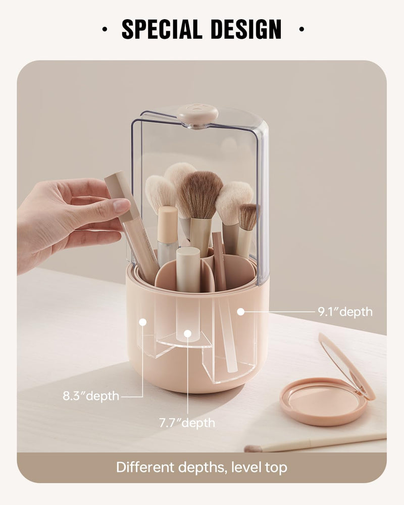 EACHY travel makeup bag & makeup brush holder
