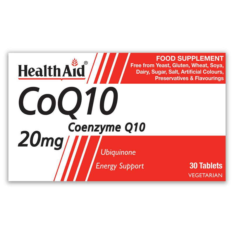 HealthAid CoQ-10 20mg - PR - 30 Tablets