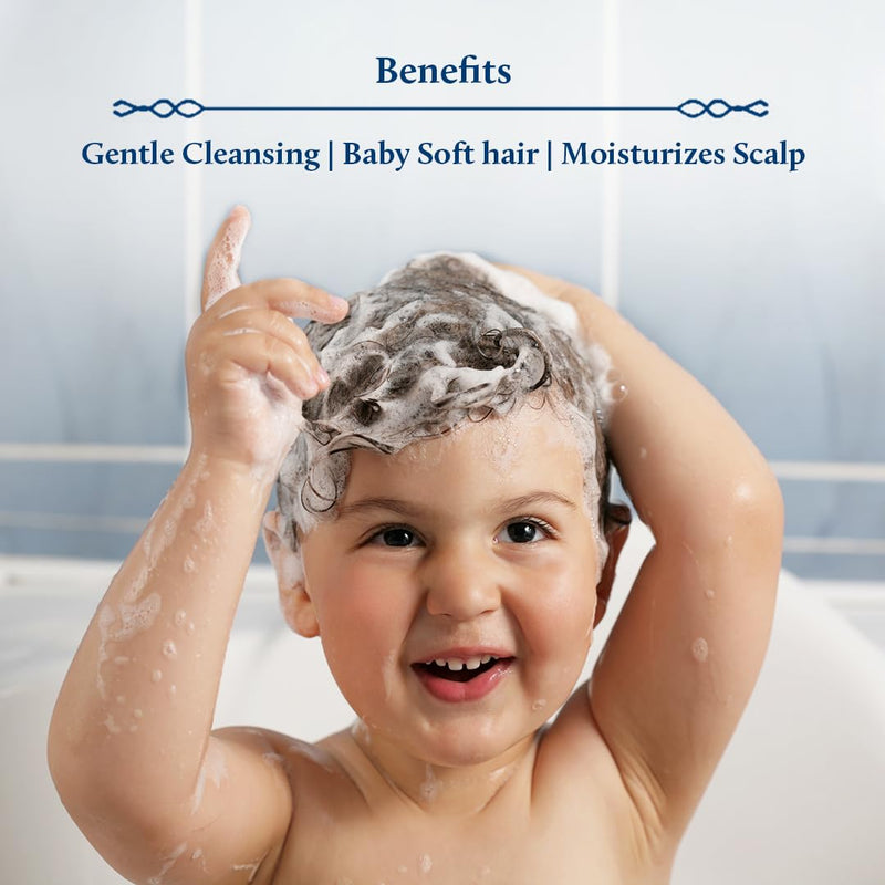 [Australia] - Blue Nectar Baby Shampoo for Kids with Natural Ghee | No Tear Formula | Natural Baby Care Product for New Born | For 0+ Years | Mild Shampoo for Dry & Sensitive Skin (6.76 Fl Oz, 14 Herbs) 