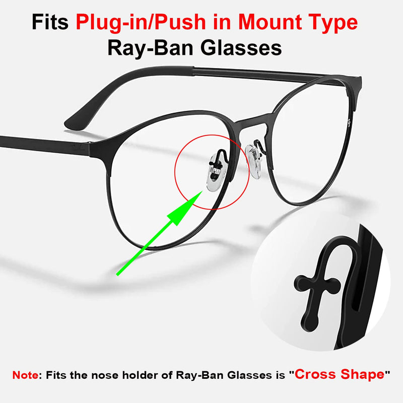[Australia] - 5 Pairs Replacement Nose Pads for RayBan RB3549, RB4071, RB6336, RB7140, RB8415 and More Eyeglasses, Sunglasses Models (Silver) Silver 