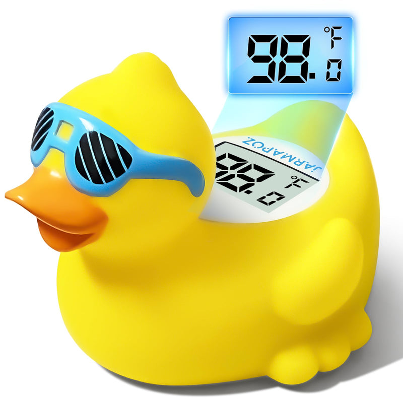 Duck Baby Bath Thermometer, Newborn Bath and Room Temperature Thermometer Safety Floating Toy, Bathtub Thermometer for Infant Yellow