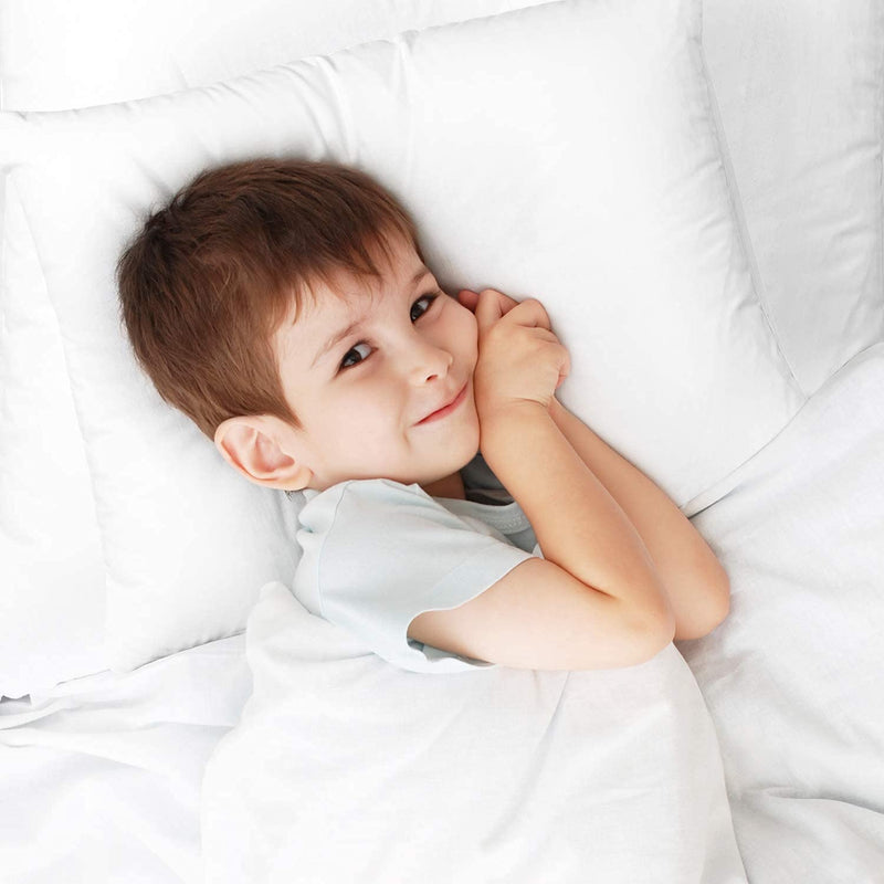 [Australia] - Nestl Toddler Pillow - Pack of 2 Baby Pillows - Organic Cotton Kids Pillow for Sleeping - Soft Kids Travel Pillow - Perfect Toddler Bed Pillow - 13 x 18 Inches,White 