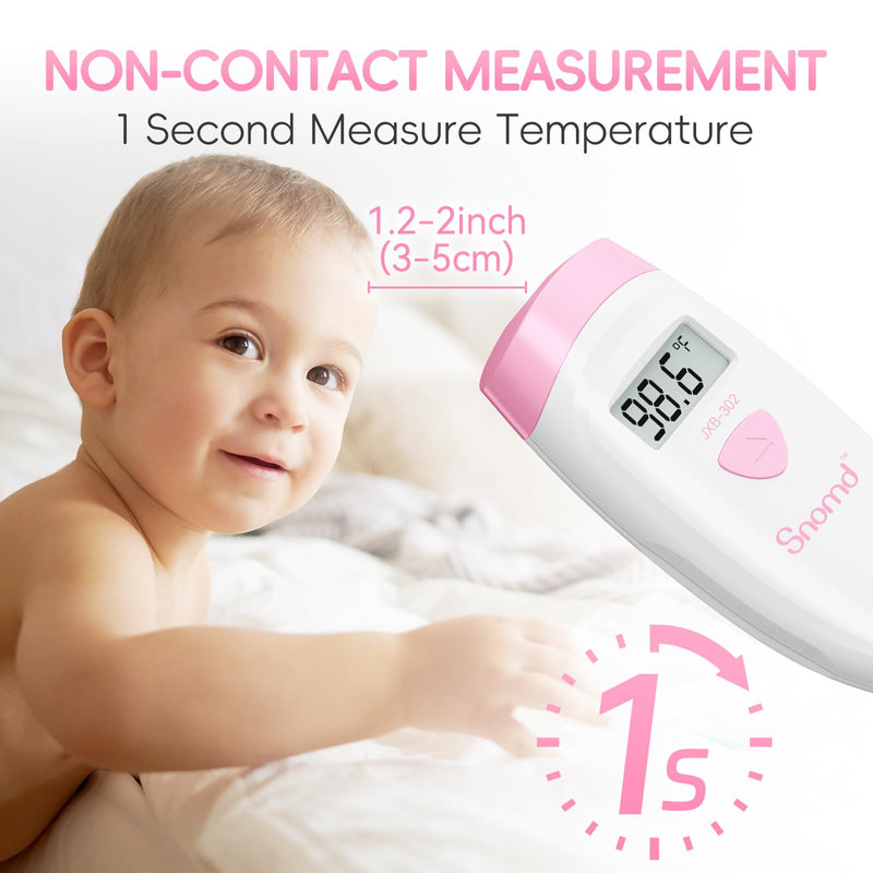 [Australia] - Non-Touch Forehead Thermometer, Digital Infrared Thermometer 2 in 1 for Adult and Kids Baby Thermometer with Fever Alarm JXB-302 