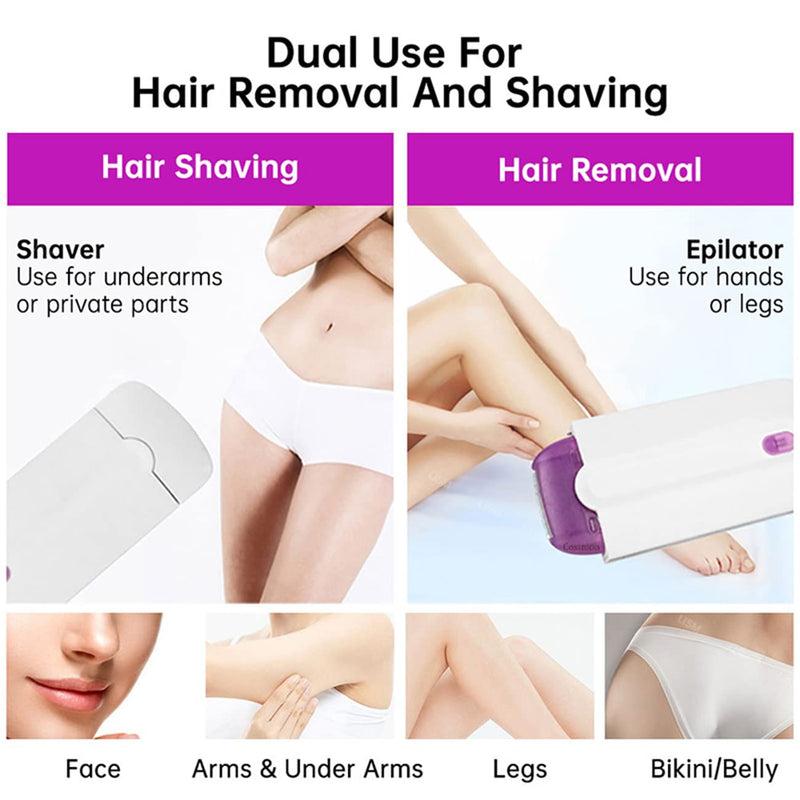 [Australia] - COJJ Silky Smooth Hair Eraser Painless Hair Removal, Professional Painless Hair Remover for Wommen, Laser Touch USB Rechargeable Epilator Remover, Apply to Any Part of The Body (1pcs) 