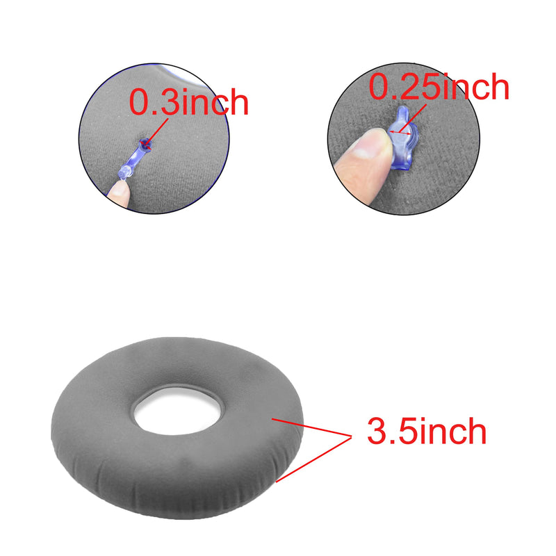 Inflatable Ring Cushion, Hemorrhoid Seat Pillow, Round Wheelchairs Seat Cushion, Ring Pillow Cushion for Home,Car or Office(Grey) Grey
