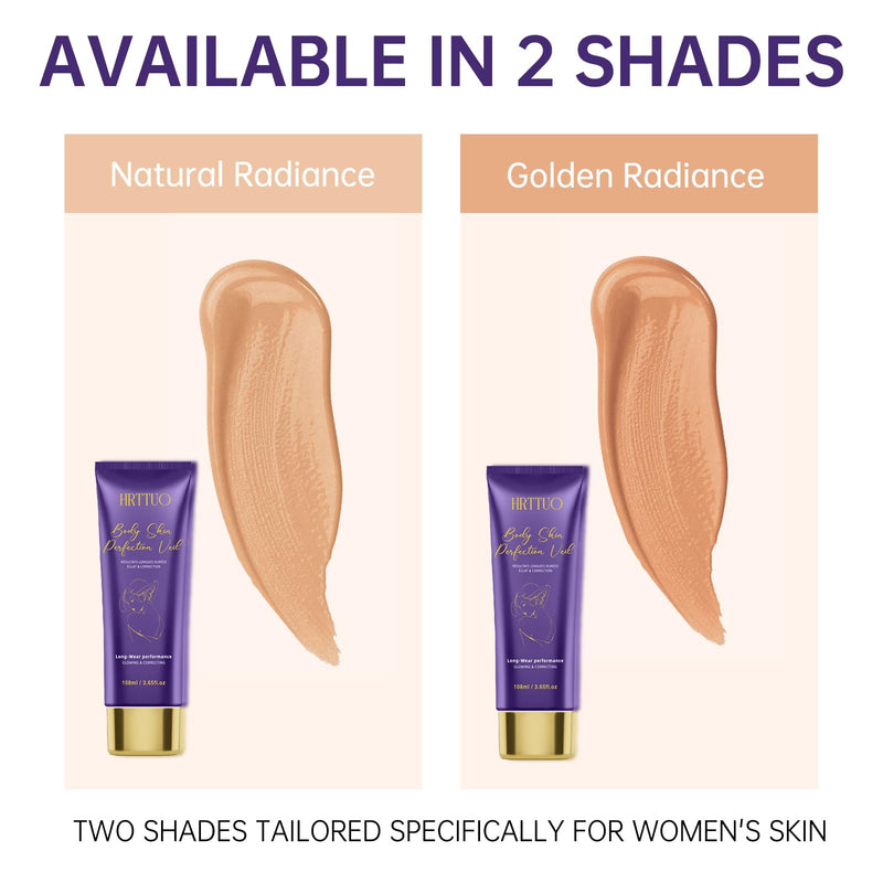 [Australia] - Body Coverage Perfector, Waterproof Leg & Body Makeup for Tattoo & Scar Cover Up, No Transfer Coverage Concealer with Brush, All Over Complexion Perfector for All Skin Tones (Natural Radiance) Natural Radiance 