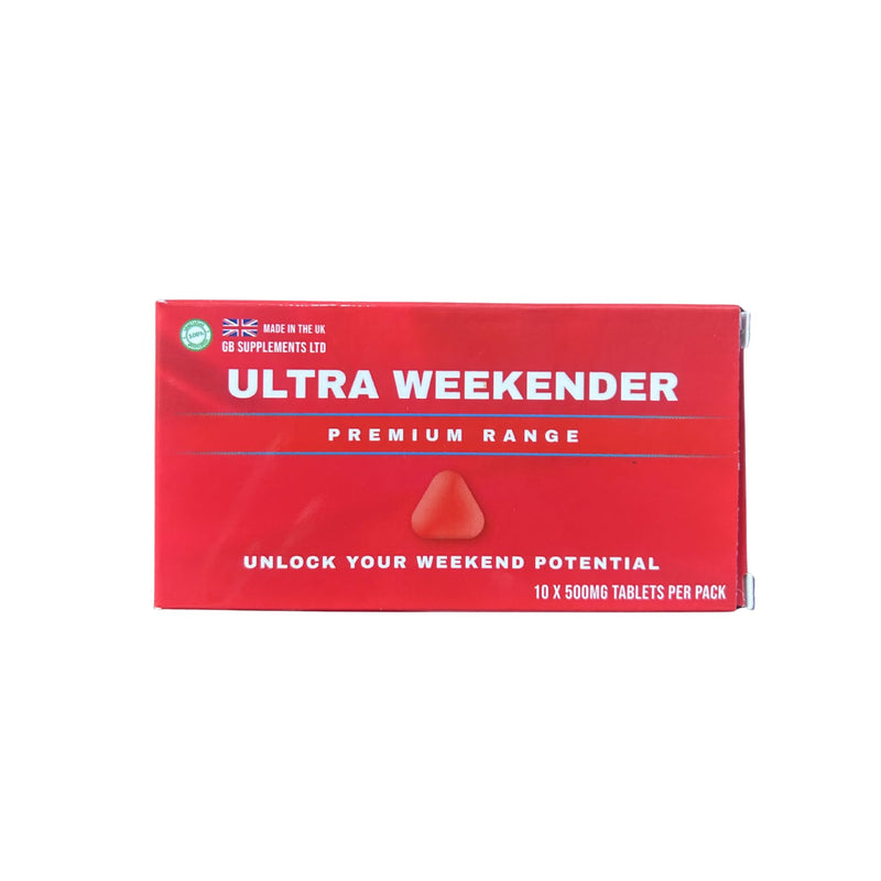 Ultra Weekender 10 x 500mg Tablets | High Strength | Premium Vitality & Performance Formula | Ginseng, L-Arginine