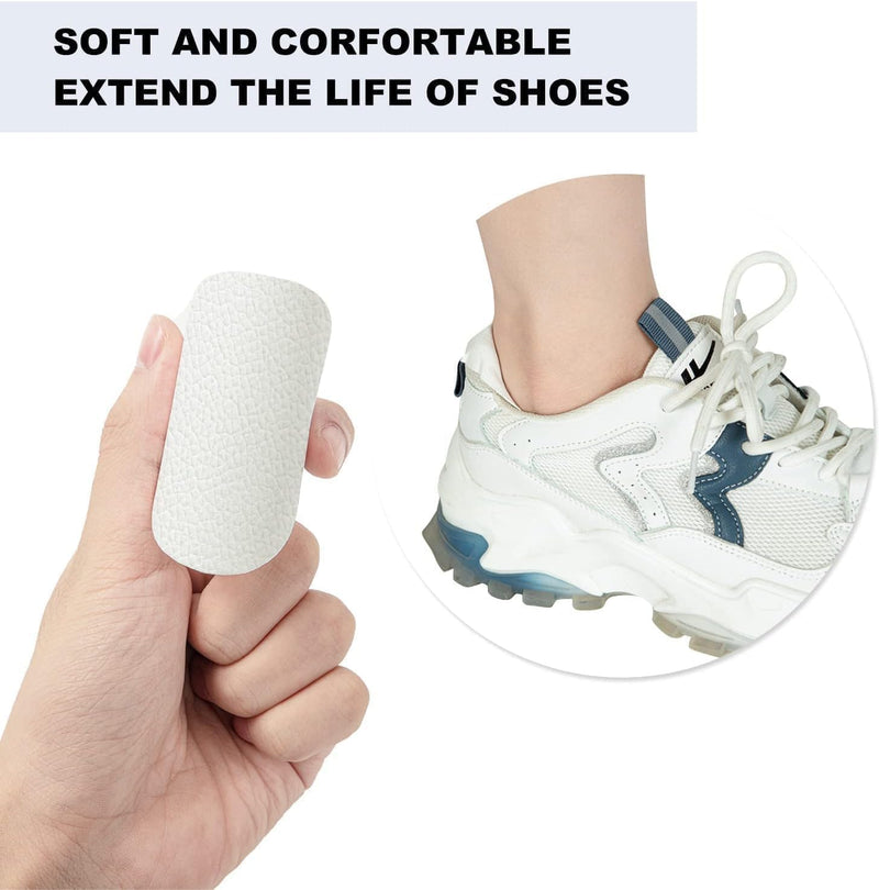 [Australia] - 4 Pairs of Self-Adhesive Sneaker Heel Repair Patch, White Shoe Hole Repair Patch, Hole in Shoe Repair for Leather Shoes, High Heels 8 