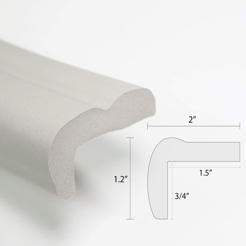 [Australia] - KidKusion Hearth Cushion | Made in USA | Taupe | 8.33 Ft of Padding | Child Safety, Edge and Corner Guard, Baby Proof Fireplace Bumper 3 Piece Set 