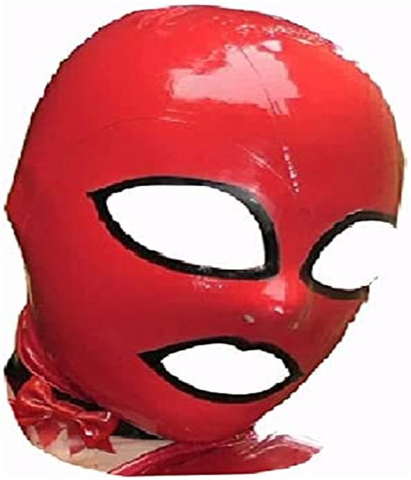 MFMYEE Latex Mask Rubber SM Fetish Bondage Mask Erotic Cosplay Mask Latex Lovers Hood