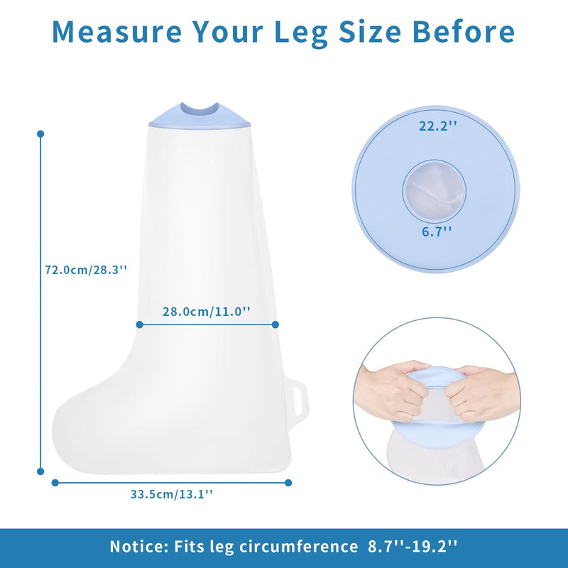 [Australia] - Fasola shower protection leg children, waterproof leg protector for plaster casts and bandages to keep dry, L children's leg - 72cm 