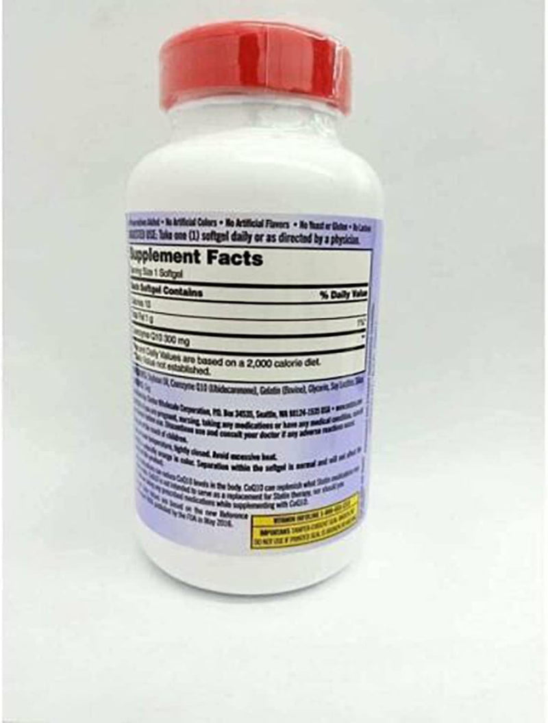 [Australia] - Kirkland Signature CoQ10 300mg 100 Softgels 100 Count (Pack of 1) 