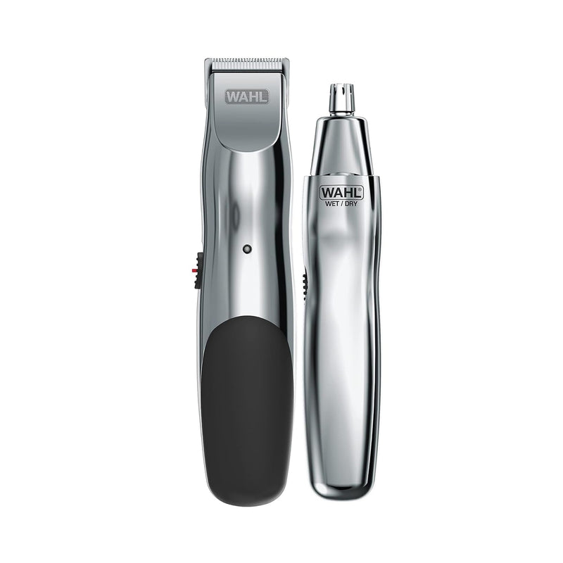 [Australia] - Wahl Groomsman cordless beard trimmer set for beards, nose hair, light detailing and light grooming with additional wet/dry cordless nose trimmer 