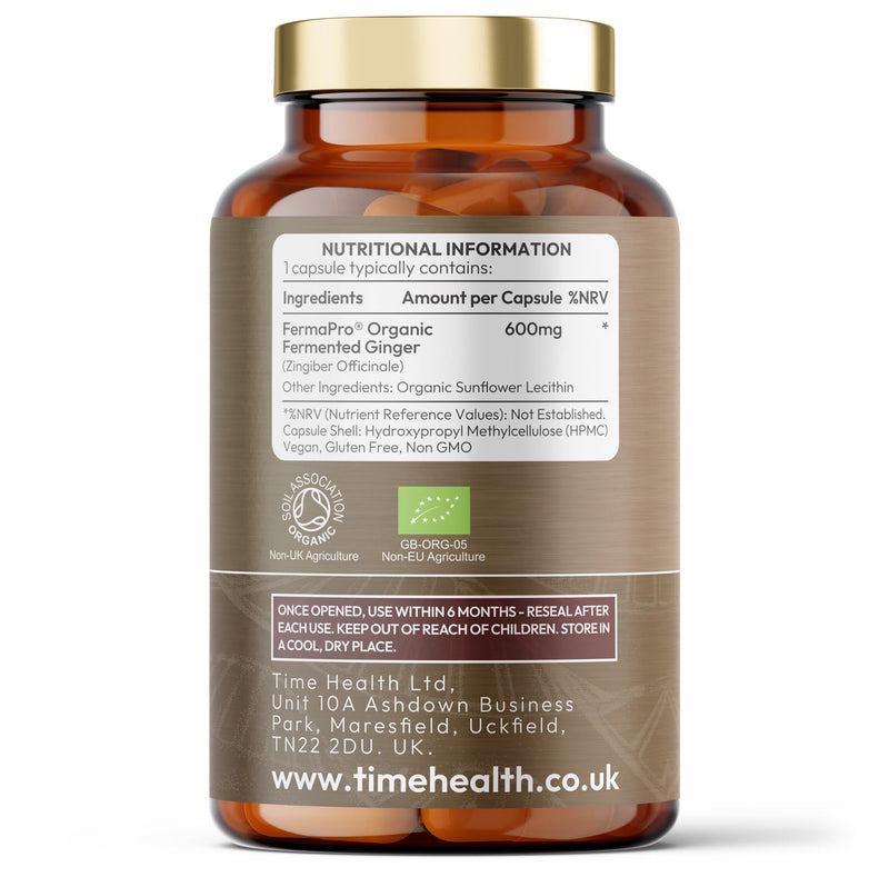 New: Organic Fermented Ginger – 120 Capsules – Highly Bioavailable – Digestive Comfort, Heart, Inflammation & Antioxidant Support – Vegan – UK Made Supplement – GMP Standards – Zero Additives