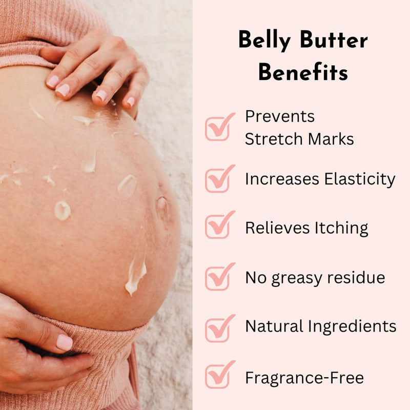 [Australia] - Irene Organics Organic Belly Butter for Pregnancy Stretch Mark Prevention and Treatment Award Winning Anti Stretch Mark Tummy Balm For Pregnancy and Postpartum 8oz - Hydrating Bump Cream Belly Balm 8 Ounce 