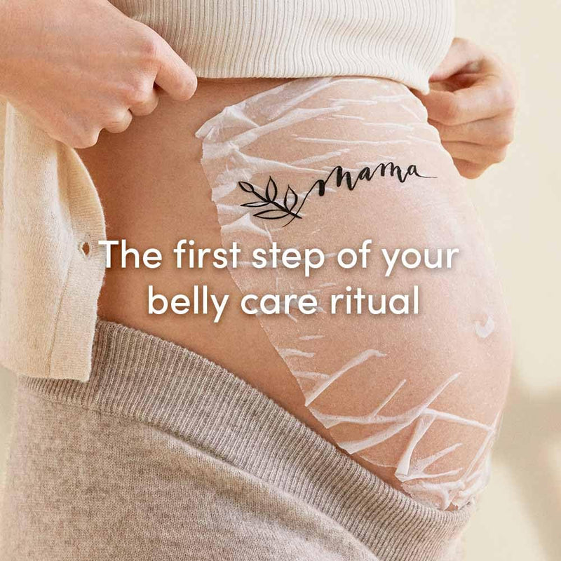 [Australia] - Evereden Soothing Belly Mask for Stretch Marks - 2nd/3rd Trimester Size | 1 count | Belly Mask for Pregnancy | Clean Pregnancy Skincare | Non-toxic and Fragrance Free 1 Count (Pack of 1) 2 / 3 Trimester 