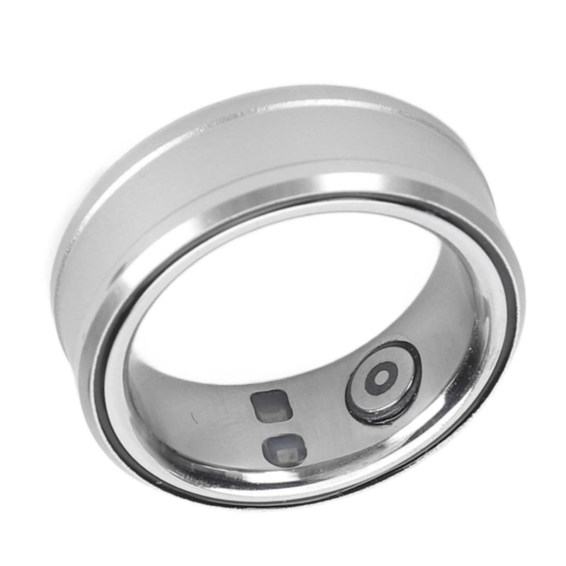 [Australia] - FOSA Smart Health Ring, NFC Sleep Monitor with Temperature Tracking, Step Counter, IP68 Waterproof, for Video Scrolling, Book Page Flipping (Silver) 