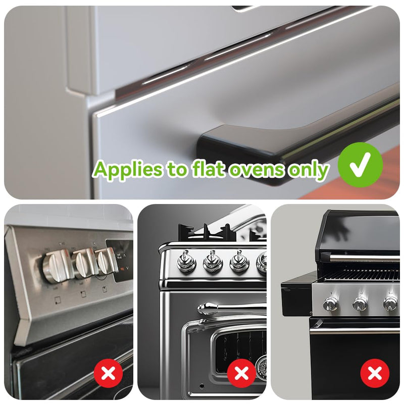 [Australia] - SAFELON 1 Pcs Baby Safety Oven Door Lock, Double Button Oven Lock for Kitchen Safety (Black) Black 