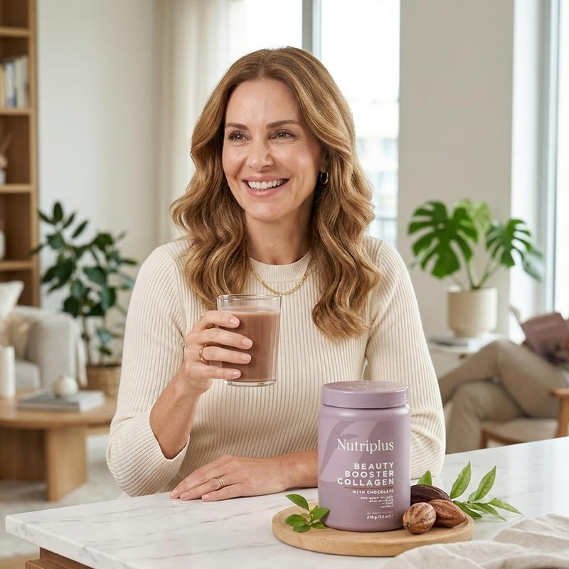 FARMASi Nutriplus Beauty Booster Collagen Powder, Sugar Free, 7.4 oz | Provides Hydrolyzed Collagen Types I II and III Combined with Protein and Essential Nutrients For Daily Supplementation
