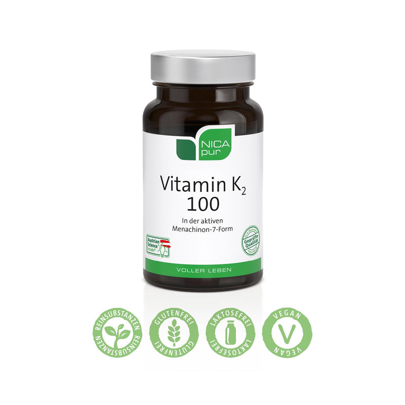 [Australia] - nicapur Vitamin K2 100 I In the all-trans Menaquinone-7 form | 60 capsules 