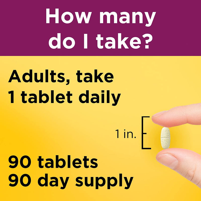 Nature Made Women's Multivitamin 50+ Tablets with Vitamin D, 90 Count for Daily Nutritional Support
