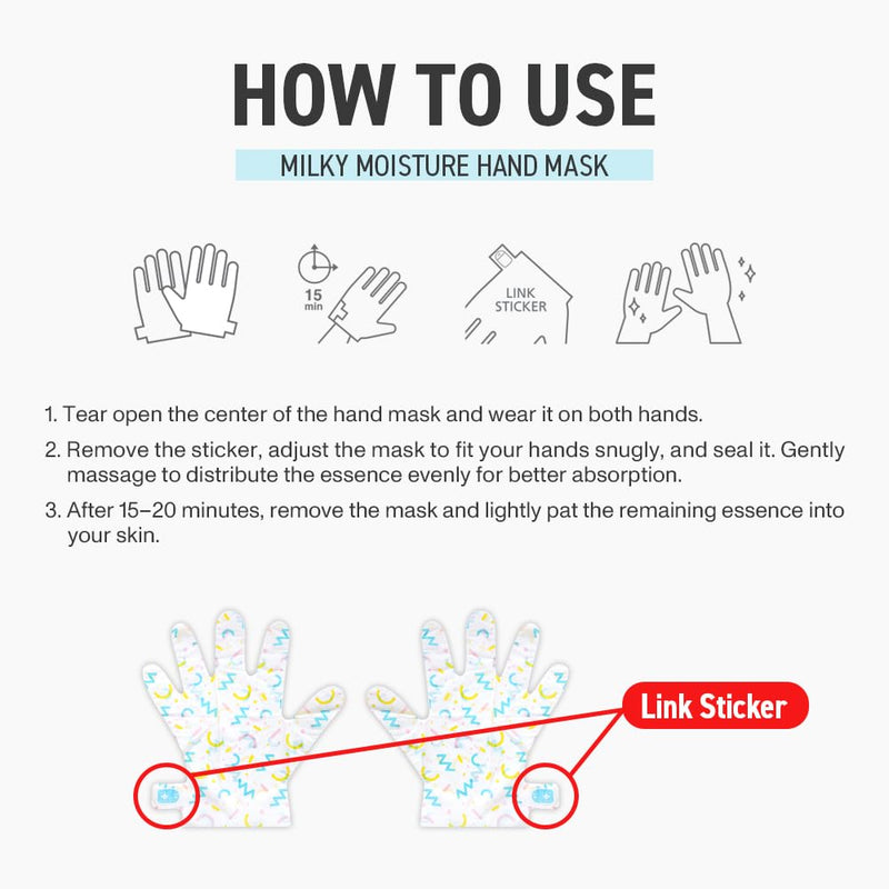 [Australia] - Milky Moisture Hand Mask – Hydrating Gloves for Dry Hands | 5 or 10 Pairs (5 Pair (Pack of 1)) (10 Pair (Pack of 1)) 10 Pair (Pack of 1) 