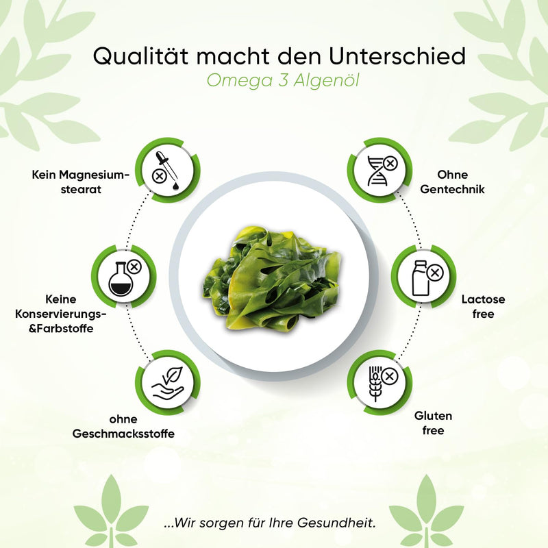 [Australia] - Omega 3 Vegan from Algae Oil 140 Softgel Capsules | 600 DHA & 300 EPA+ Vitamin E | approx. 3 months supply, including pill box | laboratory tested | high bioavailability 140 pieces (pack of 1) 