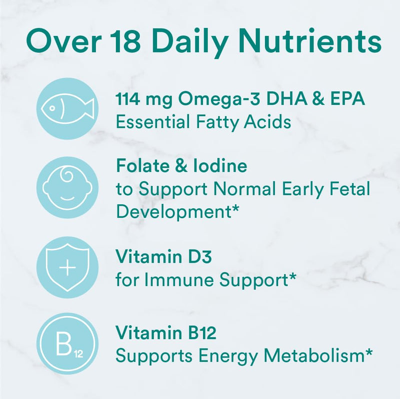 SmartyPants Prenatal Vitamins for Women, Multivitamin Gummies: Omega 3 Fish Oil (EPA/DHA), Biotin, Methylfolate, Vitamin D3, C, Vitamin B12, B6, A, K & Zinc, Inositol, 120 Count (30 Day Supply) 30 Servings Discontinued - 30 Day Supply