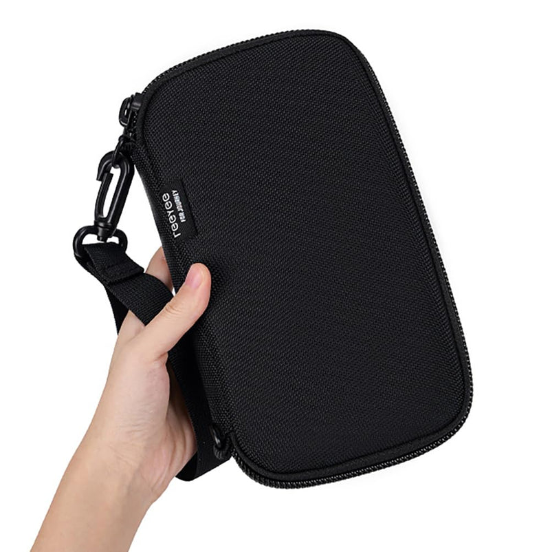reeyee Cordura Passport Holder, Black | RFID, Travel Wallet
