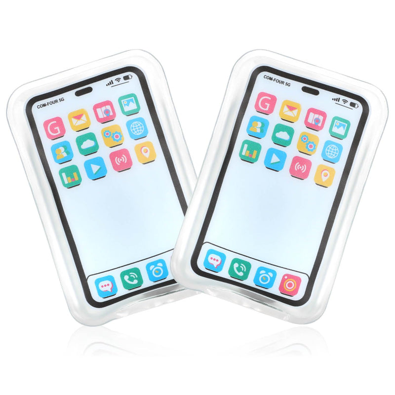 [Australia] - com-four® 4x reusable pocket warmers - hand warmers in cell phone design - heat pad for cold days and for on the go - heat bend cushion smartphone 