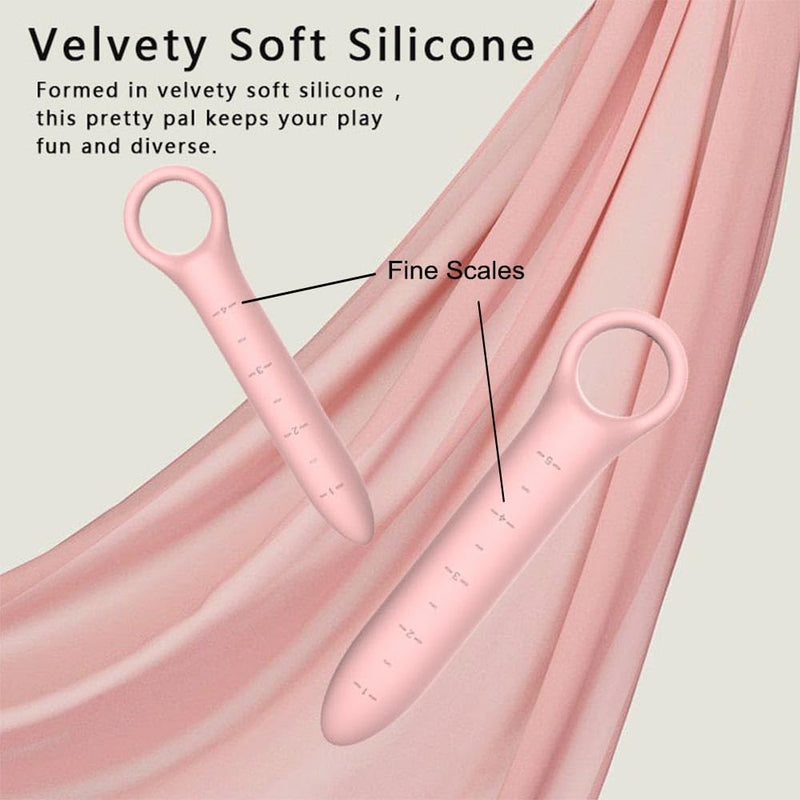 [Australia] - Silicone Dilators for Pelvic Floor for Women with Fine Scales, 5-Pack Pink with Storage Bag, Pelvic Wand Massager, Pelvic Floor Muscle Trainer, Pelvic Floor Strengthening Device 