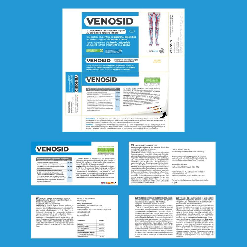 [Australia] - Useful for blood circulation in the leg veins with Hesperidin Diosmin 400mg Microcirculation for varicose veins and ruptured capillaries 90 tablets Venoside Agips (3 boxes) 3 boxes 