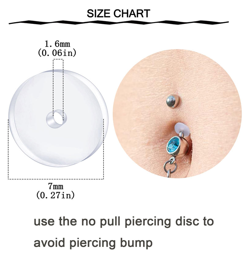 [Australia] - QWALIT Belly Button Piercing Kit Gun Belly Piercing Kit Belly Button Piercing Gun Navel Piercing Kit Belly Button Ring Piercing Kit Silver Belly Piercing Gun A1-round CZ-Silver 