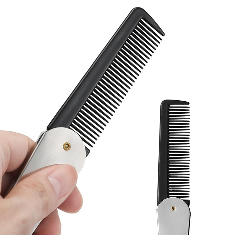 [Australia] - Beard comb men, beard comb men, pocket comb, folding comb, mini comb, pocket comb men, made of stainless steel, foldable, 1 piece 