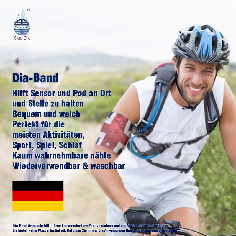 [Australia] - Dia-Band Ultra Thin, Glucose Sensor Protection Bracelet Freestyle Libre, Medtronic, Dexcom or Omnipod - Comfortable reusable diabetic band. M (27-30cm) 
