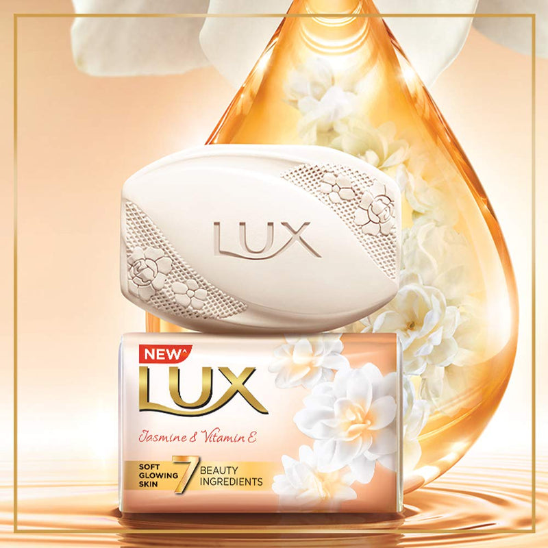 LUX Velvet Glow Jasmine & Vitamin E For Glowing Skin Beauty Soap Mega Pack 3 X100 g 10 Ounce (Pack of 1)