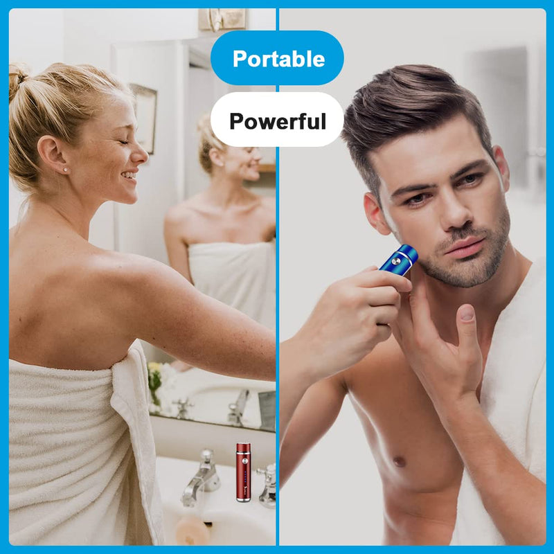 [Australia] - SUPRUS Women USB Rechargeable Electric Shaver for Face Beard Mustache Arm Leg Armpit Bikini LED Battery Indicator Wireless (White) White 