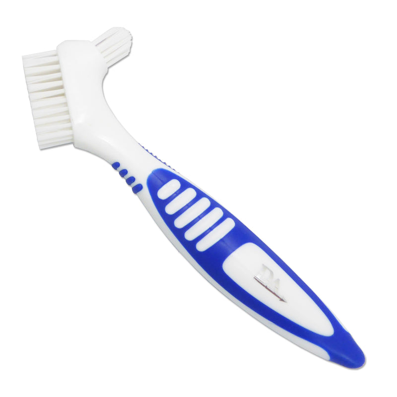 [Australia] - Denture Brush ~ Rubber Handles, Easy Grip, Double Bristle Head 