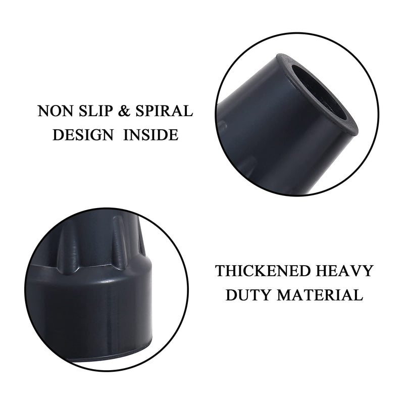 [Australia] - Walking Cane Tips 3/4 Inch Heavy Duty Black Cane Rubber Tips Replacement, 2Pack 3/4" 