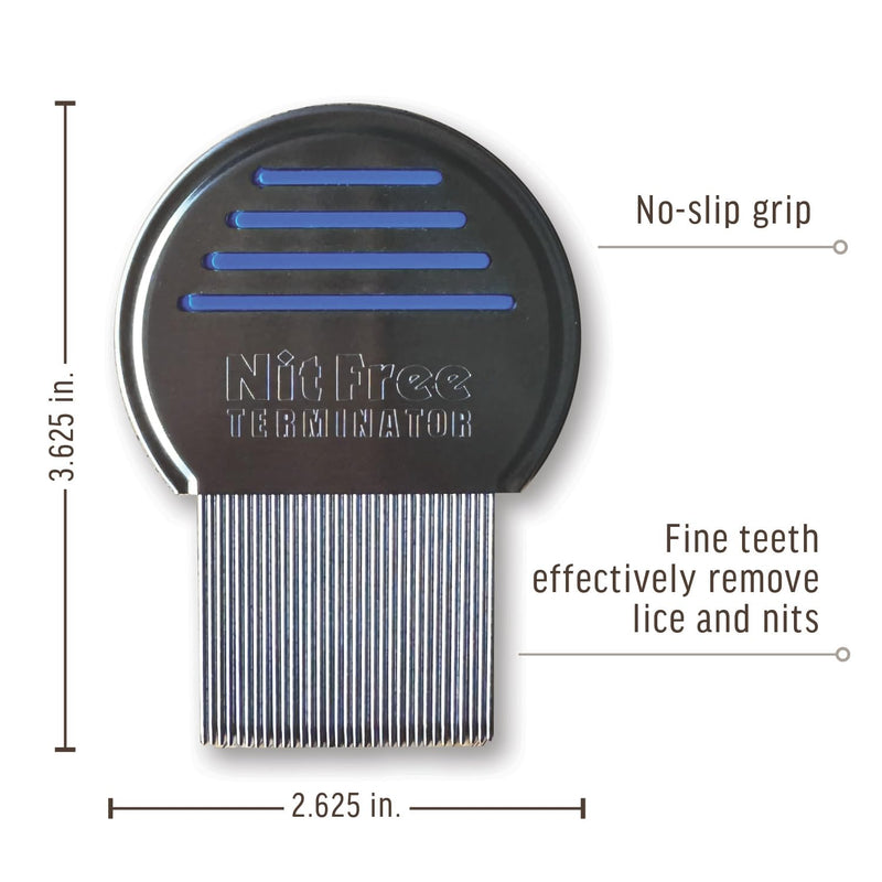 [Australia] - Lice Comb for Kids - Nit Removal, Head Lice Treatment, and More! Professional Stainless Steel Terminator Lice and Nit Comb with Gentle Tips - Woman-Owned Business, Lice Removal Made Easy 
